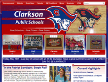 Tablet Screenshot of clarksonpublicschools.org